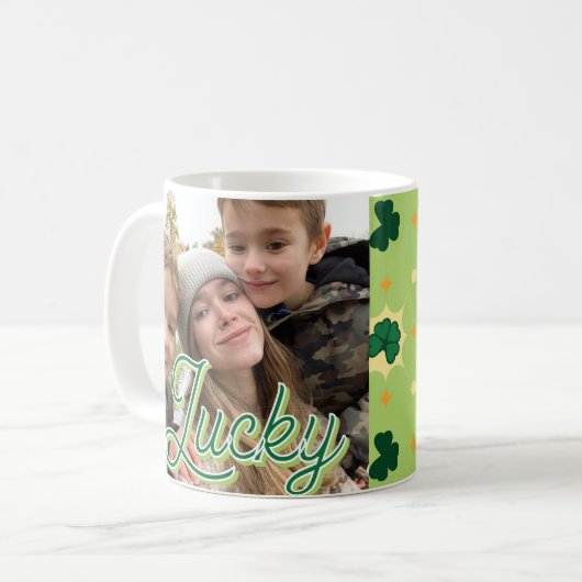Shamrock 3/17 St. Patricks Day Kaffeetasse (Vorderseite Links)