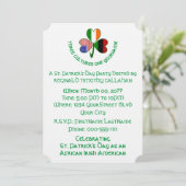 Shamrock African Ireland USA Flags Einladung (Stehend Vorderseite)