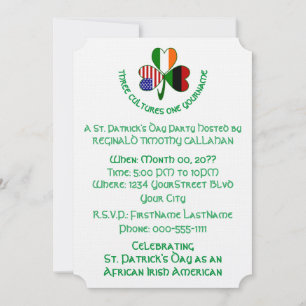 Shamrock Afrika Irland USA-Flaggen Einladung