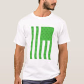 Shamrock  American Flag Square St Patricks Day T-Shirt (Vorderseite)