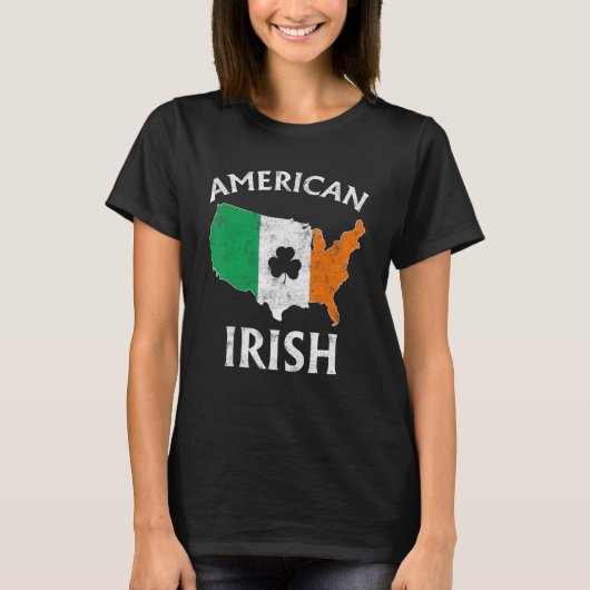 Shamrock American Flag St Patrick's Day Irish Prid T-Shirt (Vorderseite)