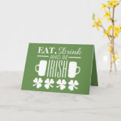 Shamrock and Beer Karte (Gelbe Blume)