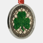 Shamrock And Celtic Knots Ornament Beige (Rechts)