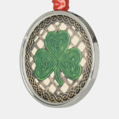 Shamrock And Celtic Knots Ornament Beige (Links)