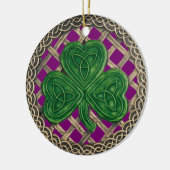 Shamrock And Celtic Knots Ornament Purple (Links)