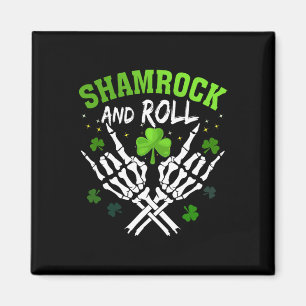 Shamrock And Roll Rock And Roll St. Patricks Tag Magnet