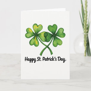 Shamrock-Aquarell-Grußkarte Karte