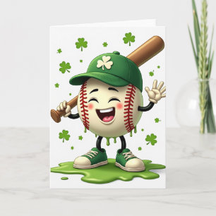 Shamrock-Baseball-Spaßkarte Karte