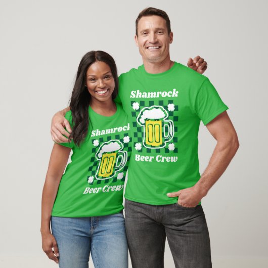 Shamrock Beer Crew T-Shirt (Unisex)