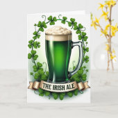 Shamrock Beer Glass Pattern Card Karte (Gelbe Blume)