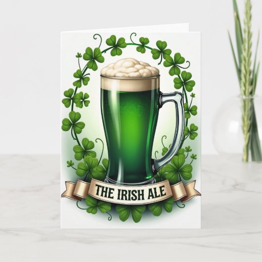 Shamrock-Bierglas-Musterkarte Karte (Vorderseite)