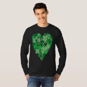 Shamrock Big Heart St Patrick's Day Cute Irish T-Shirt (Vorne ganz)