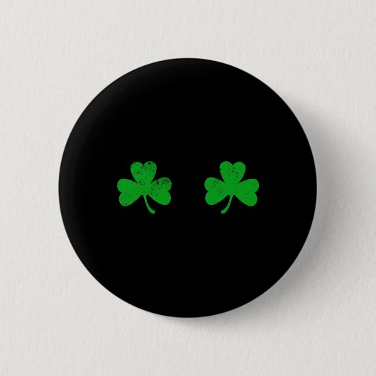 Shamrock Brust Irish S Breasties St Patricks Day  Button (Vorderseite)