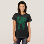 Shamrock C Tooth Dental Hygienists Saint Patrick's T-Shirt (Vorne ganz)