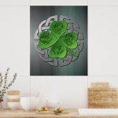 Shamrock - Celtic Knot - 4 Evangelists Poster (Küche)