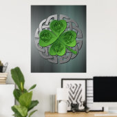 Shamrock - Celtic Knot - 4 Evangelists Poster (Heimbüro)