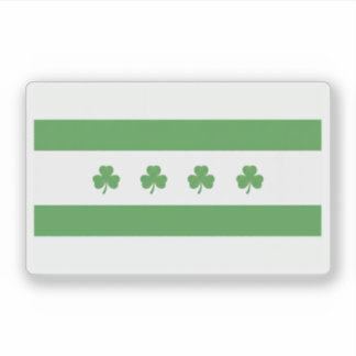 Shamrock Chicago Flag Aufkleber