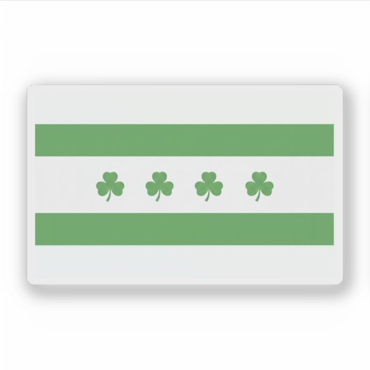 Shamrock Chicago Flag Aufkleber (Vorderseite)