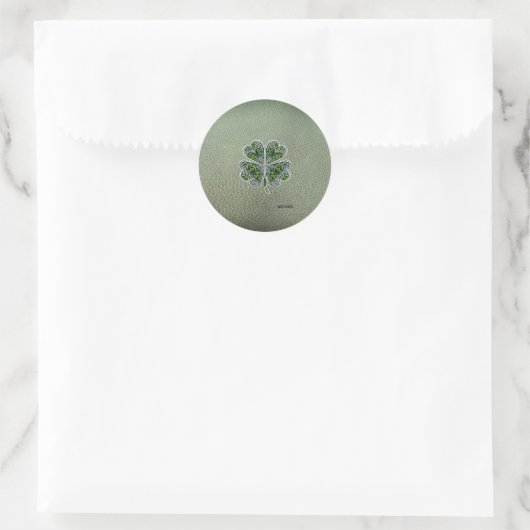 Shamrock Colover St.Patrick`s Day Grüne Ledertasch Runder Aufkleber (Tasche)