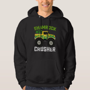 Shamrock Crusher Monster Truck St. Patrick's Tag Hoodie