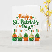 Shamrock Cupcake Pattern Card Karte (Gelbe Blume)