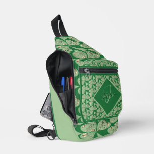 Shamrock-Druck-Schneidertasche Crossbody Bag