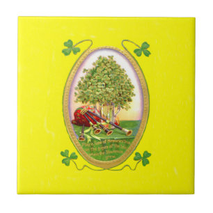 Shamrock Dudelsack Gold Grün Fliese
