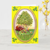 Shamrock Dudelsack Gold Grün Karte (Gelbe Blume)