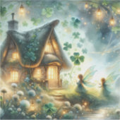 Shamrock Fairy Cottage Glow Aufkleber (Vorderseite)