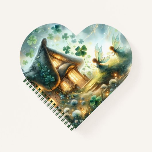 Shamrock Fairy Cottage Glow Notizblock (Vorderseite)