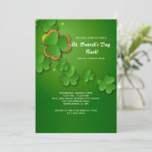Shamrock Flurry Einladung (Stehend Vorderseite)
