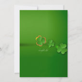 Shamrock Flurry Einladung (Rückseite)