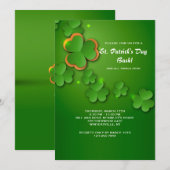 Shamrock Flurry Einladung (Vorne/Hinten)
