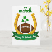 Shamrock Football St Patricks Card Karte (Gelbe Blume)
