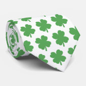 Shamrock Four Leaf Clover Pattern Krawatte (Gerollt)