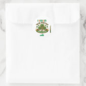 Shamrock-Glücksfeier-Logo-Design Runder Aufkleber (Tasche)