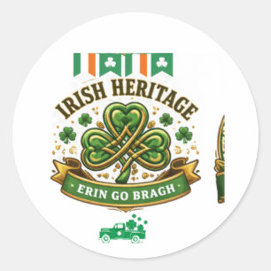 Shamrock-Glücksfeier-Logo-Design Runder Aufkleber