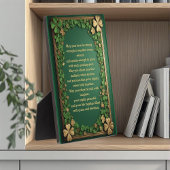 Shamrock Gold Irish Blessings for Wedding & Union  Fotoplatte