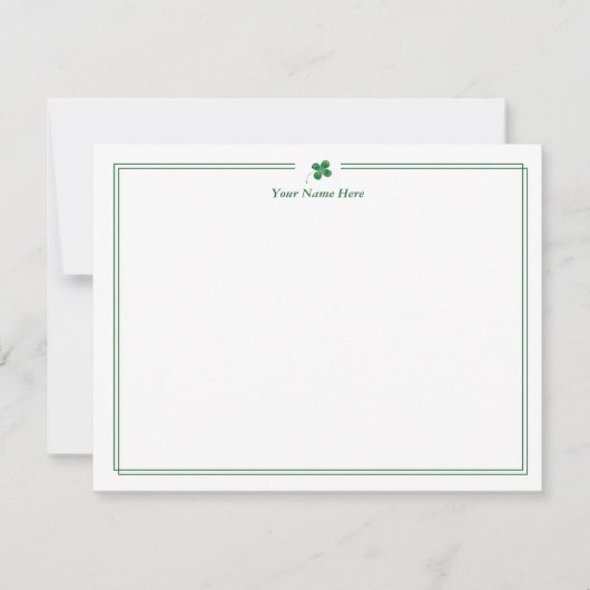 Shamrock Green Personal Note Card Mitteilungskarte (Vorderseite)