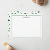 Shamrock Green Personal Note Card Mitteilungskarte (Vorderseite/Rückseite Beispiel)