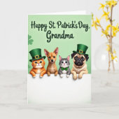 Shamrock Haustiere Oma Karte (Gelbe Blume)