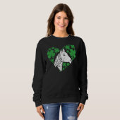Shamrock Heart Horse Clover St Patricks Day Irish  Sweatshirt (Vorne ganz)