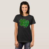 Shamrock Heart Leopard Buffalo St Patricks Day Men T-Shirt (Vorne ganz)