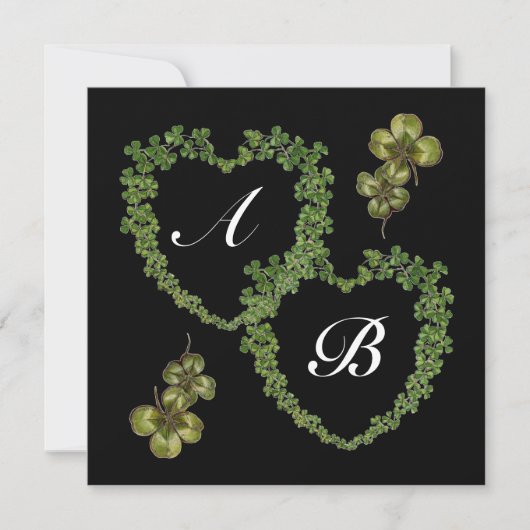 SHAMROCK HEARTS MONOGRAM Eis Ankündigung (Vorderseite)