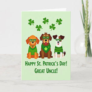 Shamrock-Hunde-Faux-Goldfolien-Karte Karte