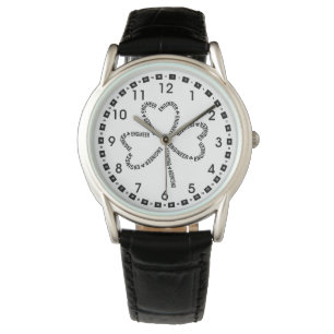 Shamrock-Ingenieur-Text Armbanduhr