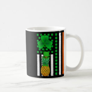 Shamrock Irisch Amerikanische Flagge Ananas Frucht Kaffeetasse