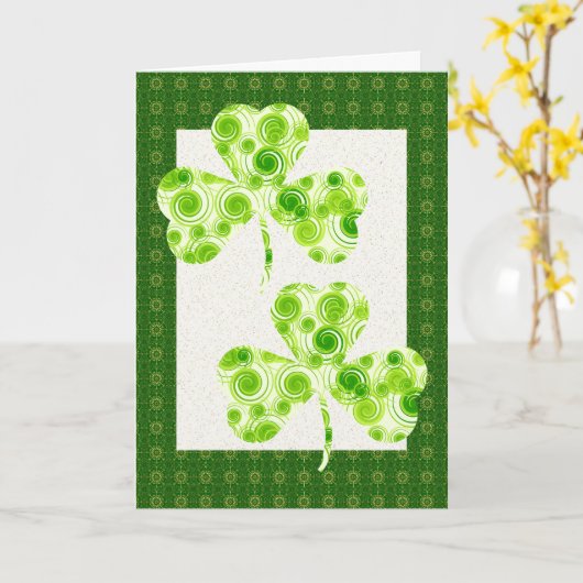 Shamrock-Karte Karte (Gelbe Blume)