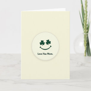 Shamrock-Lächeln-Liebe-Mama-Karte Karte