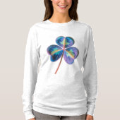 Shamrock Langarm Oberteil T-Shirt (Vorderseite)